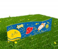 Забор из Экопластика "Космическое пространсто" (Модель11)