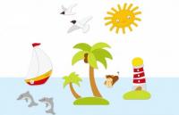 Комплект декораций "На островах"