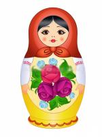 Уличная фигура "Матрешка с розами"