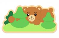Декоративная арка "Медведь в лесу" 58х28 см