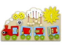Тактильно-развивающая панель "Паровозик"