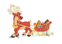 Декорация "Сани+олененок"